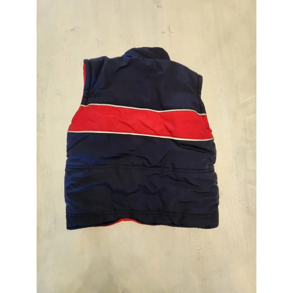 Oshkosh Boys SZ 3T Puffer Vest Red Blue Winter Outerwear